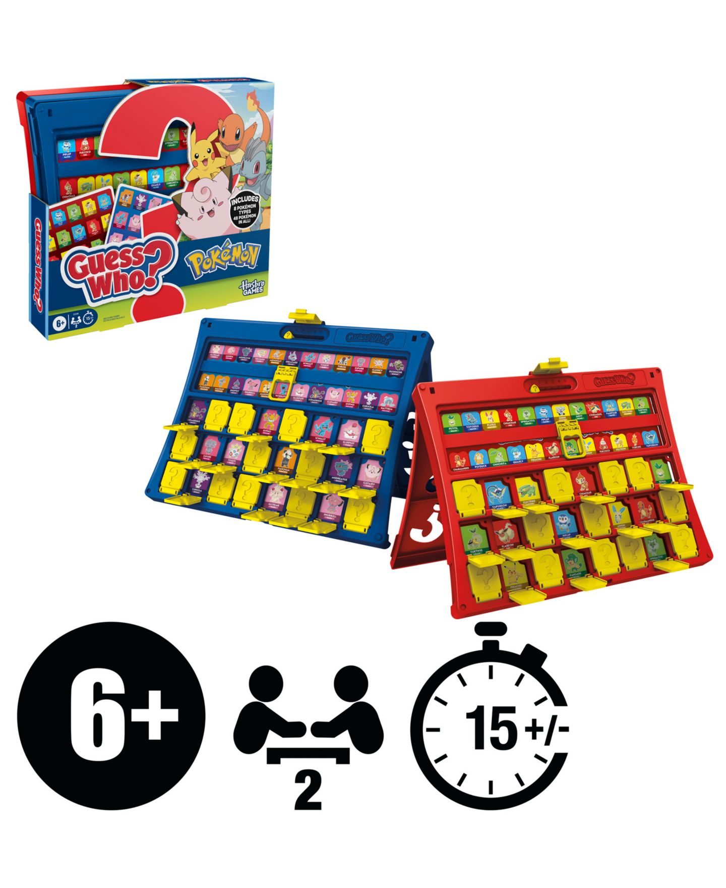 Детская настольная игра Hasbro Gaming Guess Who Pokémon Edition 2 Player Board Game — фото 2