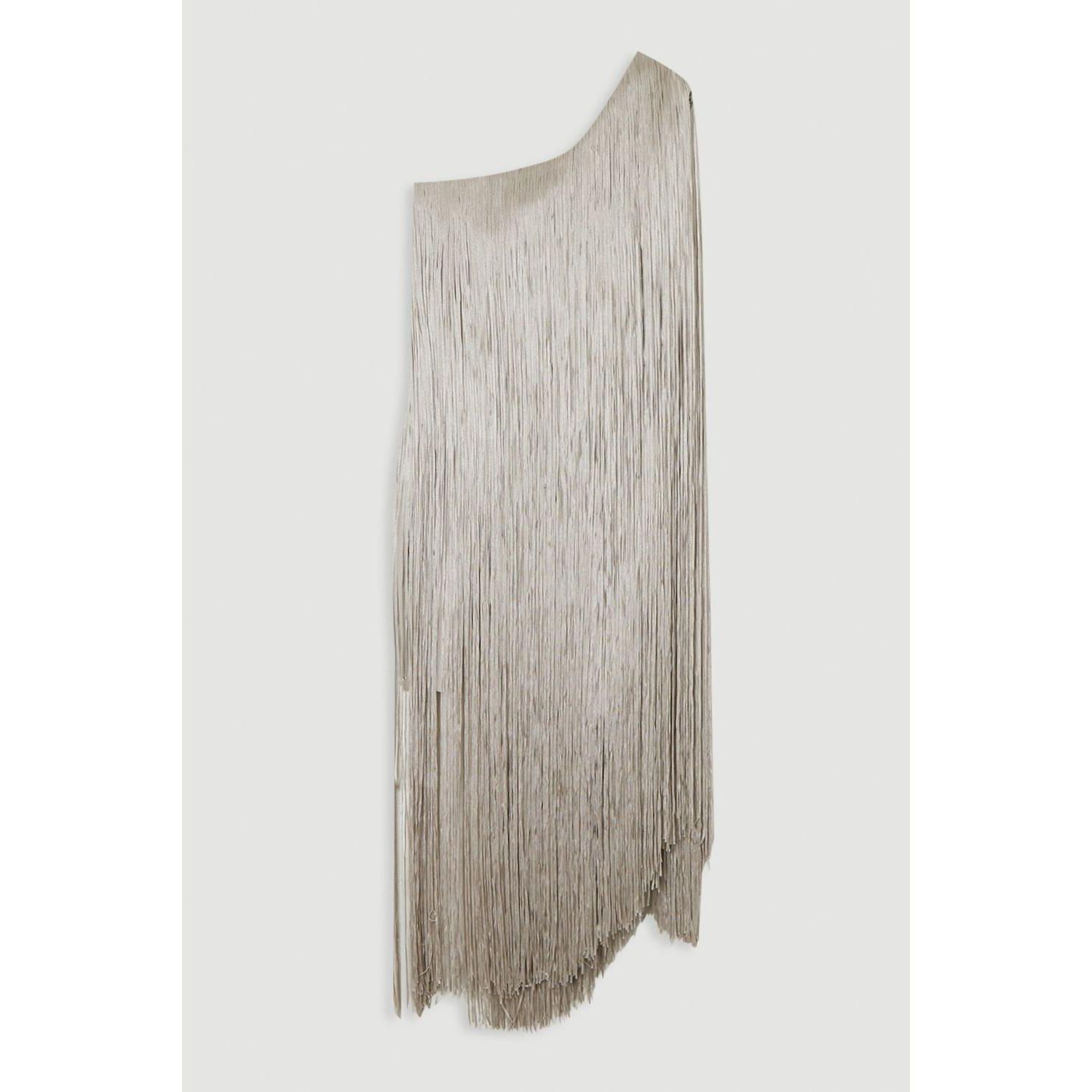 Women's One-Shoulder Fringe Mini Dress
