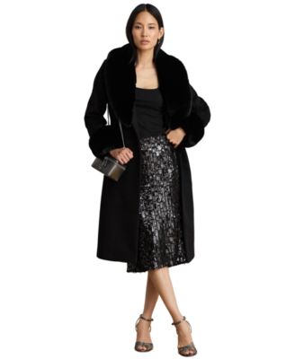 Women's Wool-Blend Wrap Coat