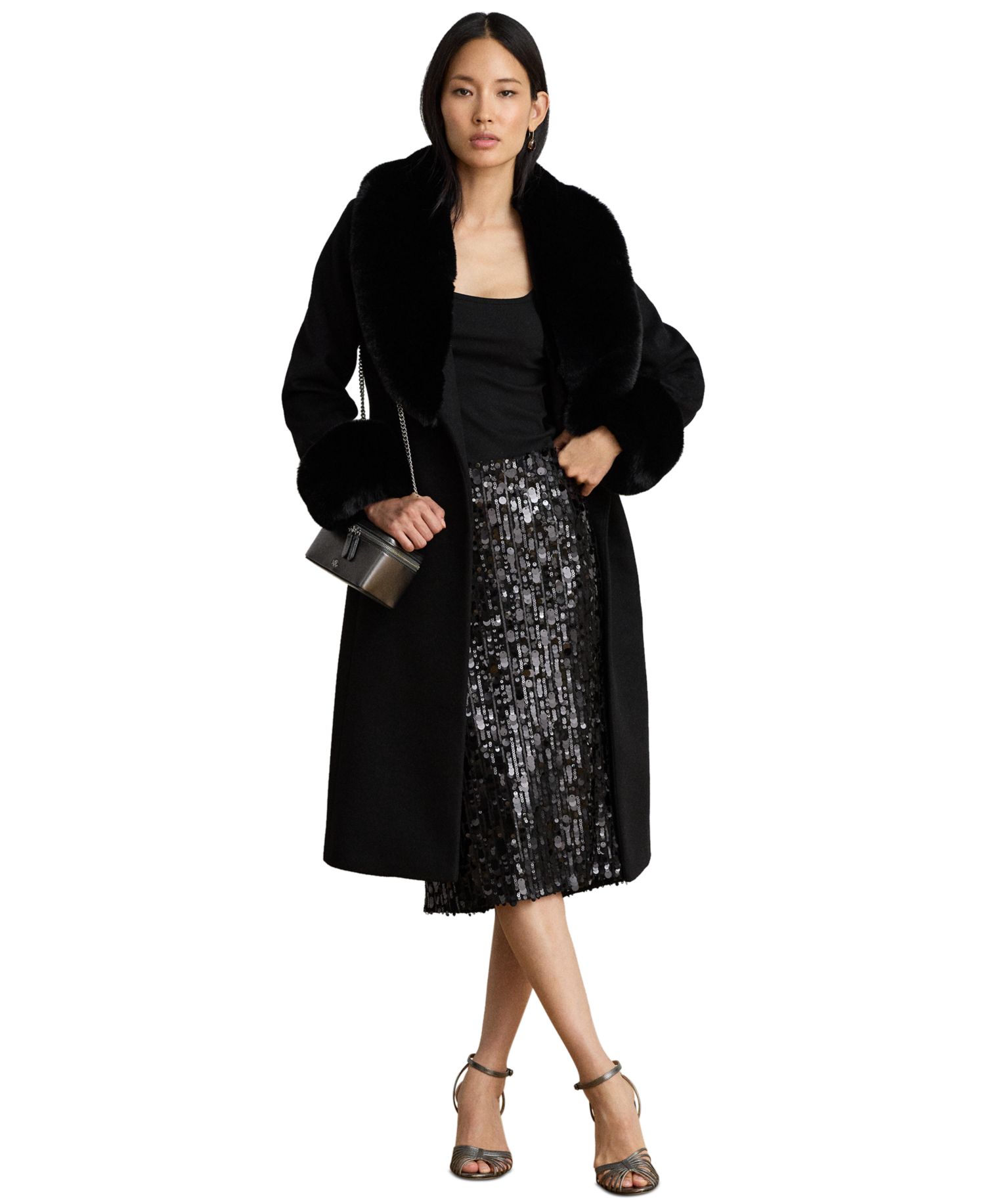 Women's Wool-Blend Wrap Coat
