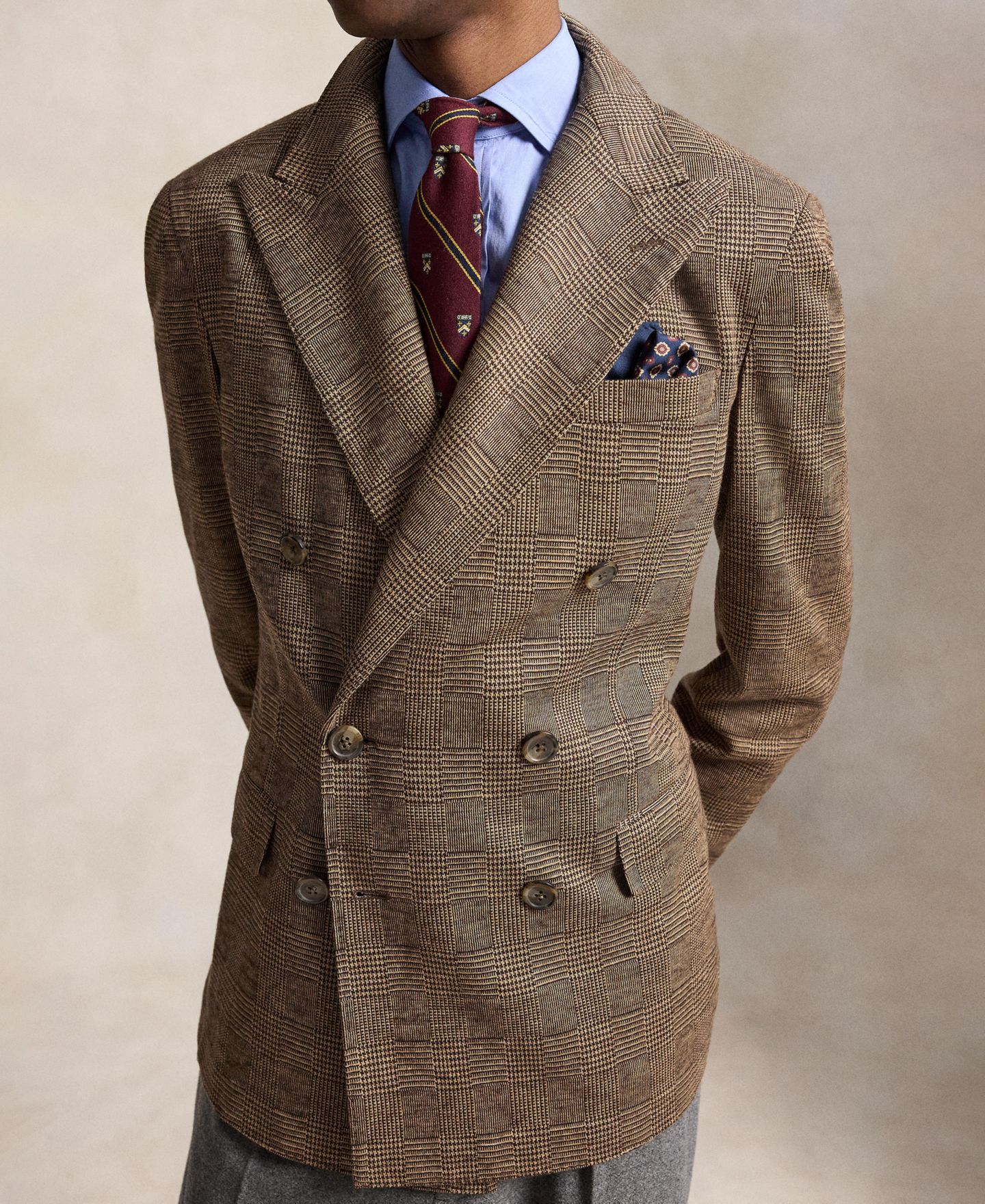 Мужской пиджак Polo Ralph Lauren Polo Soft Modern-Fit Knit Sport Coat, цвет: Рыжевато-коричневый / Коричневый — фото 5