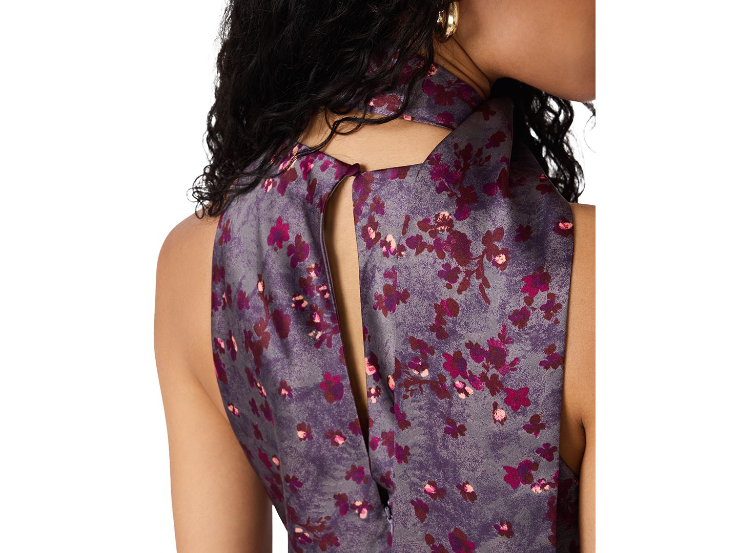 Женское платье Steve Madden Halter Floral-Print, цвет: Фиолетовый разноцветный — фото 4
