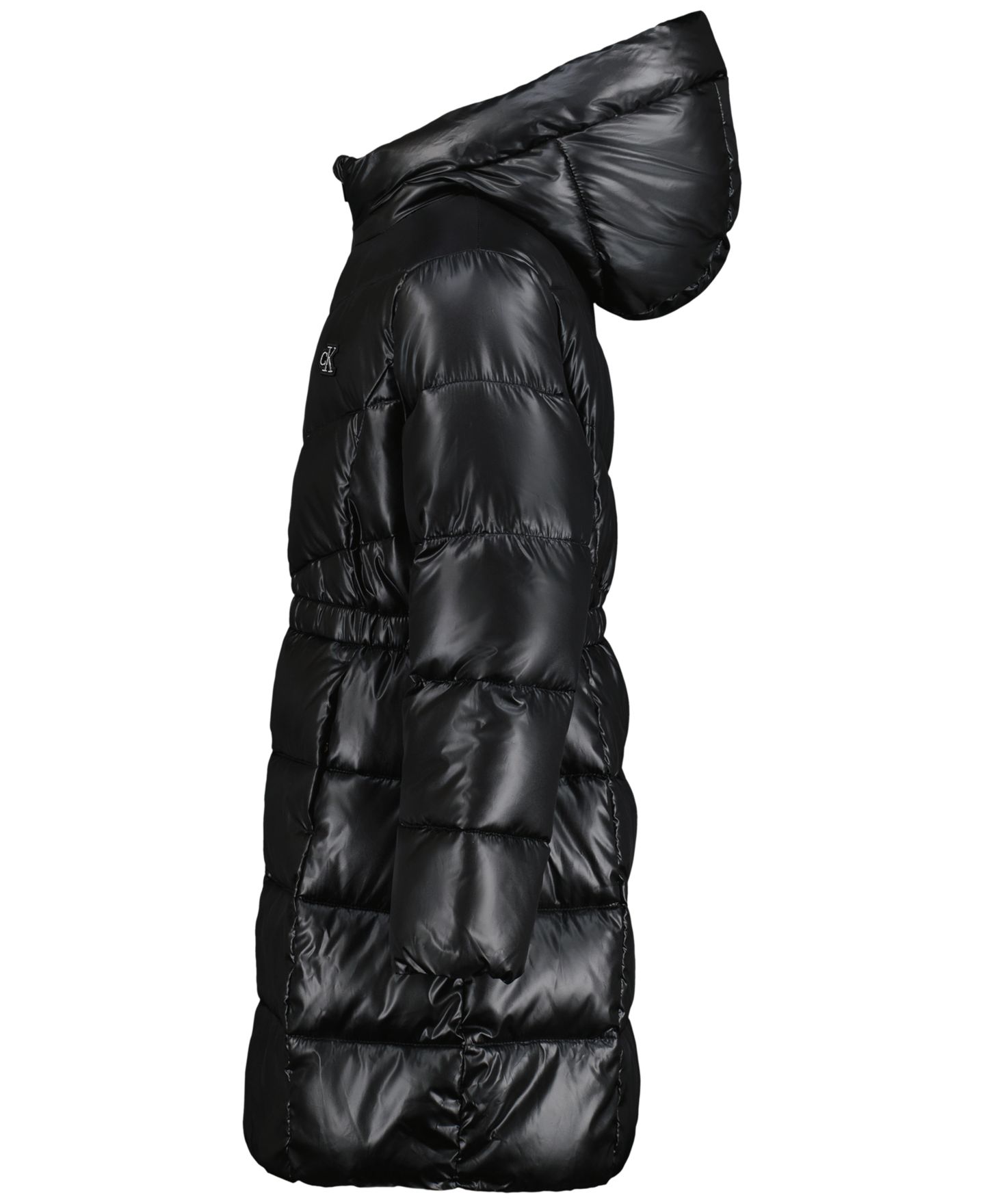 Куртка Calvin Klein Hooded Puffer для девочек, цвет: Чёрный — фото 3