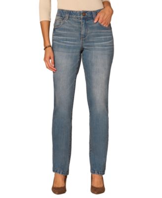 Petite "Ab"solution Straight-Leg Jeans