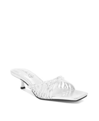 Womens Zeldara Braided Strappy Kitten Heels