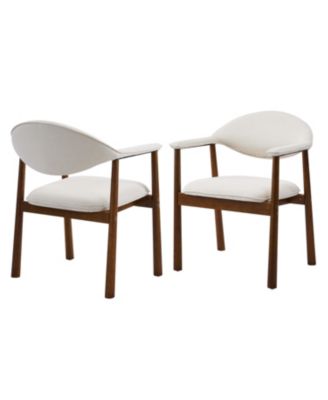 2-Piece Modern Dining Chairs with Arms