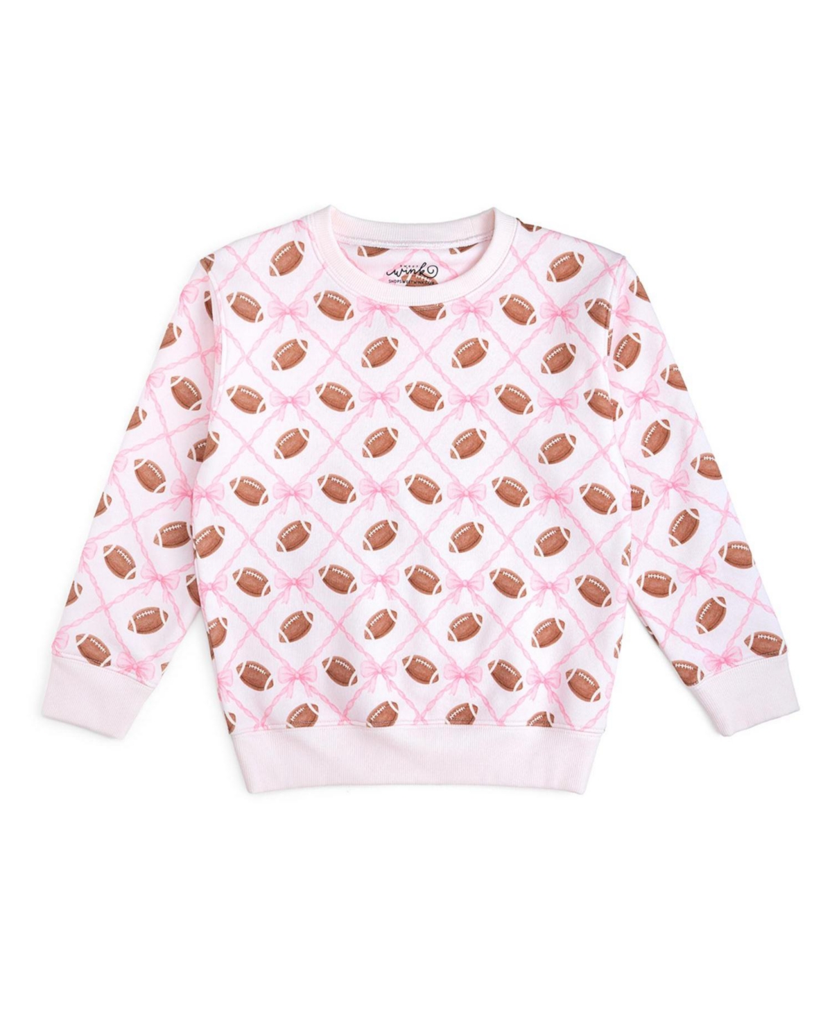 Sweet Wink Big Girls Football Trellis Sweatshirt