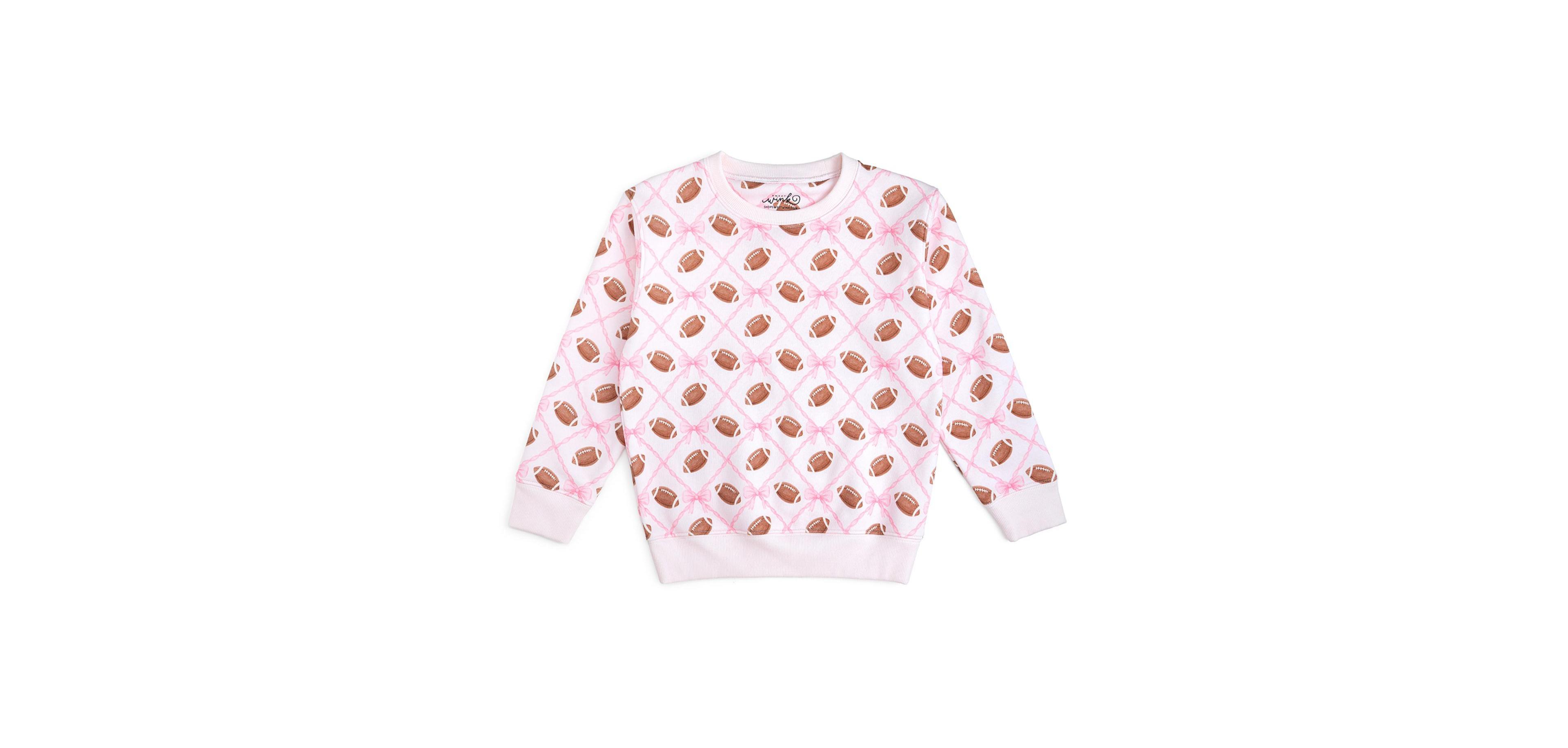 Sweet Wink Girls Football Trellis Sweatshirt