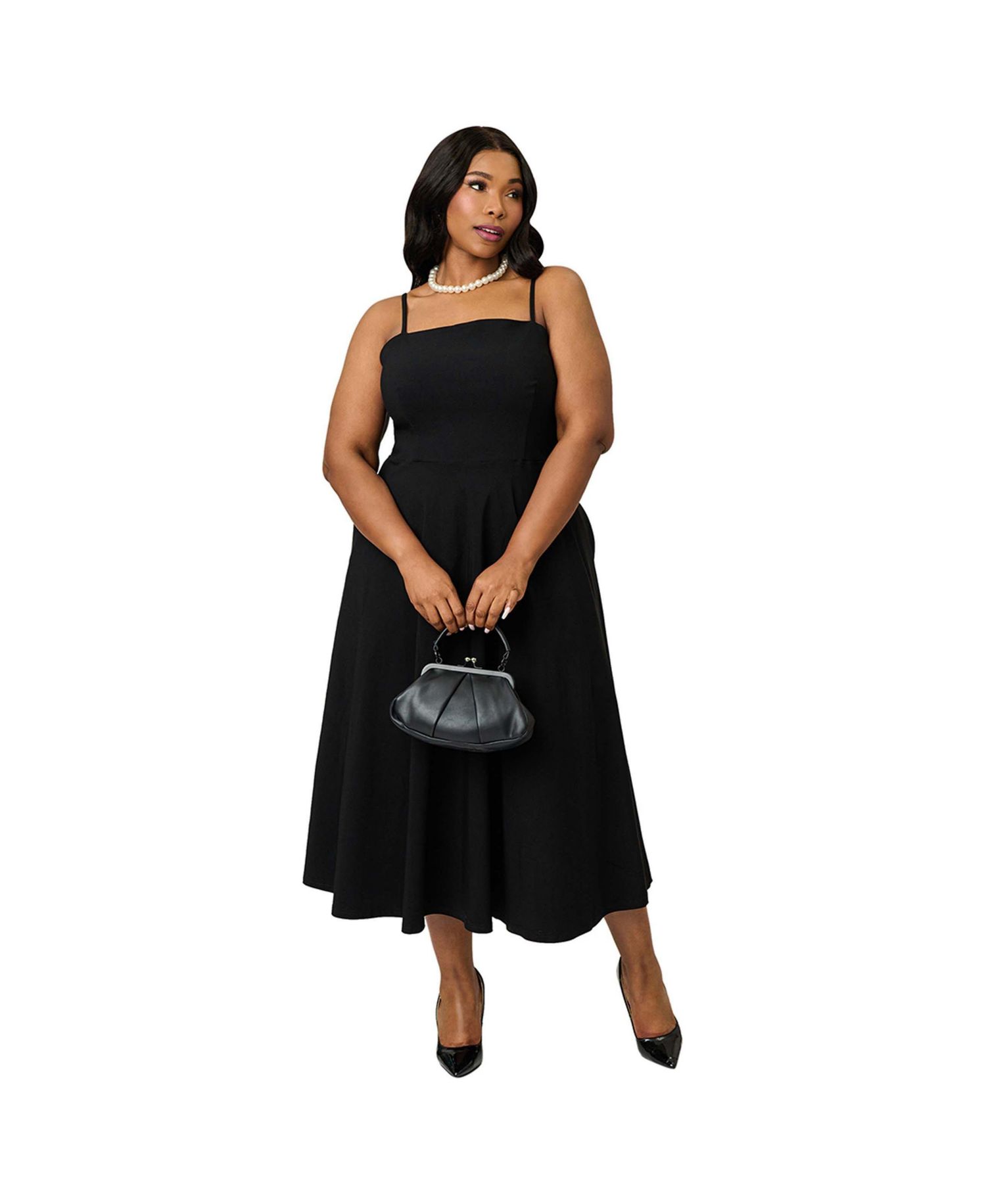 Plus Size 1950s Midi Dress