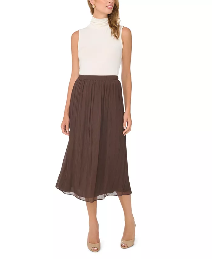 Women's Pleated Pull-On Midi Skirt - thumbnail 2
