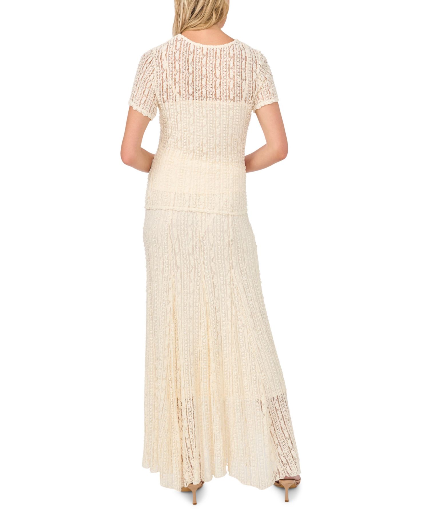 Women's Crochet Sheer Cami-Lined Top
