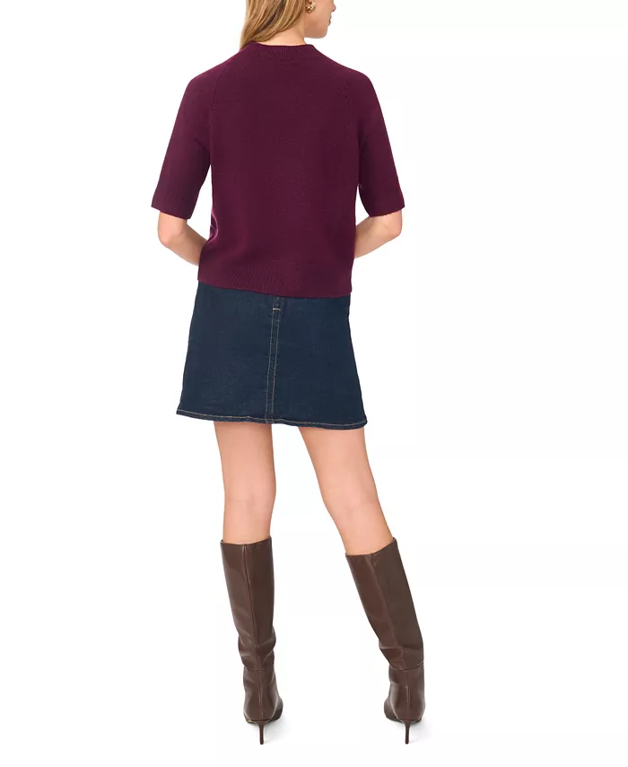 Women's Cozy Mock Neck Short-Sleeve Sweater - thumbnail 9