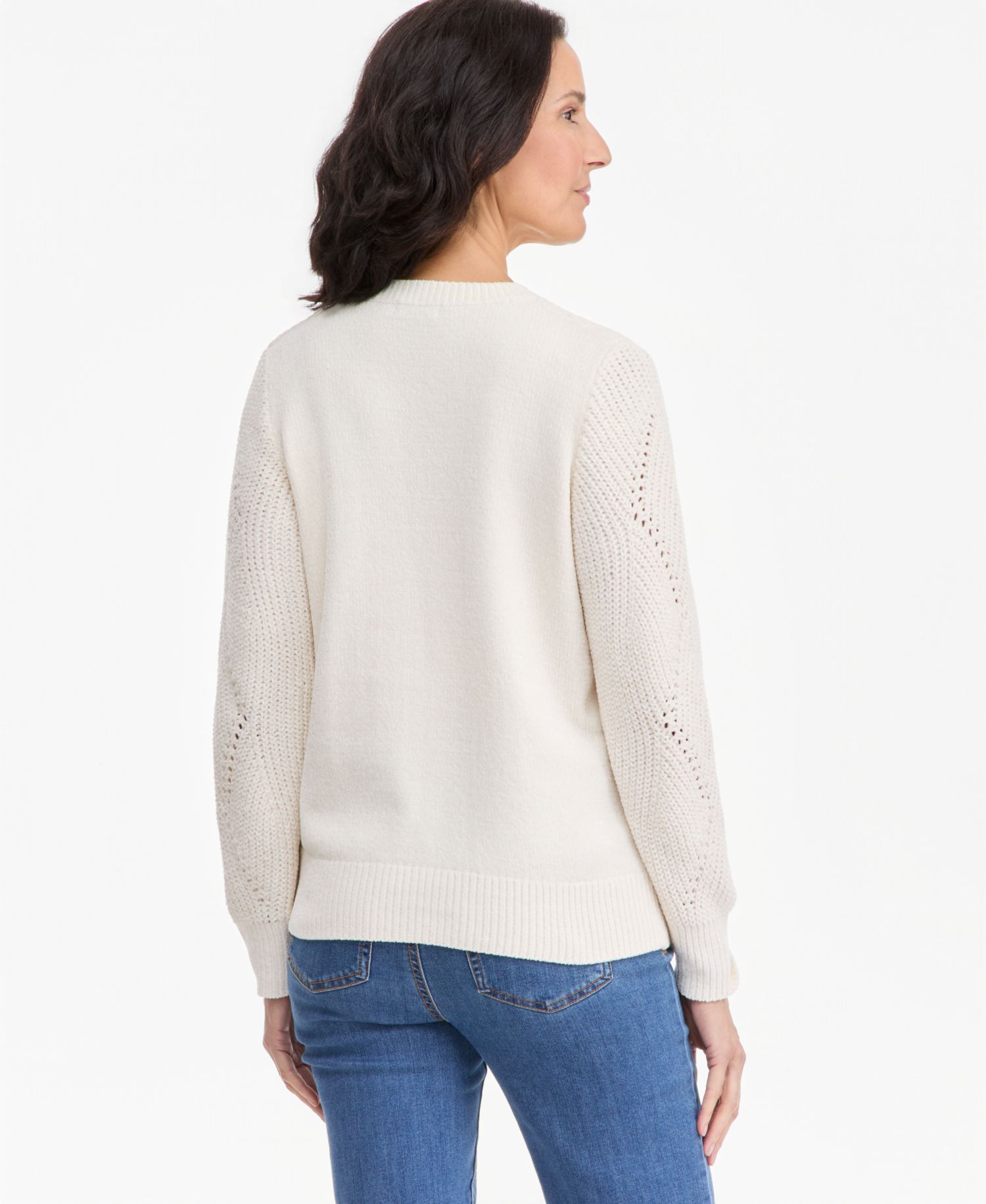 Women's Chenille Textured Stitch Crewneck Sweater