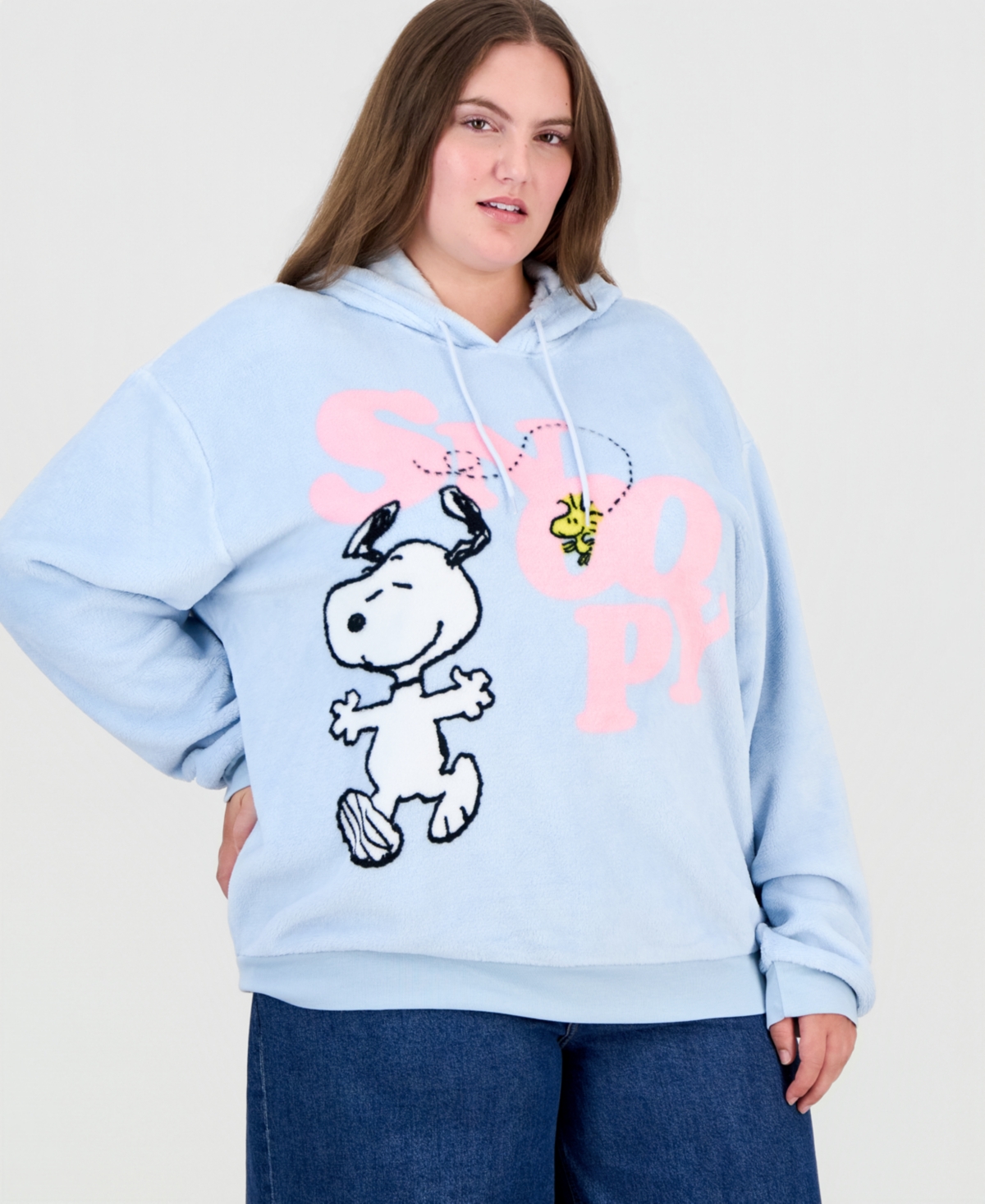Love Tribe Plus Snoopy Graphic Long-Sleeve Hoodie