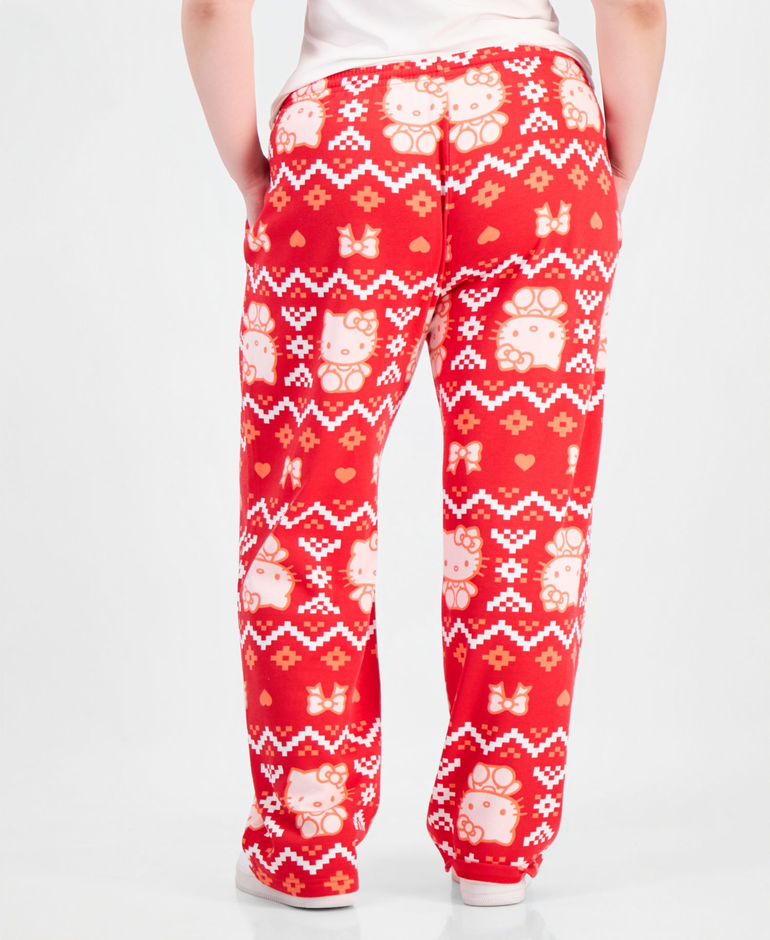 Plus Size Fair Isle High-Rise Pull-On Pants