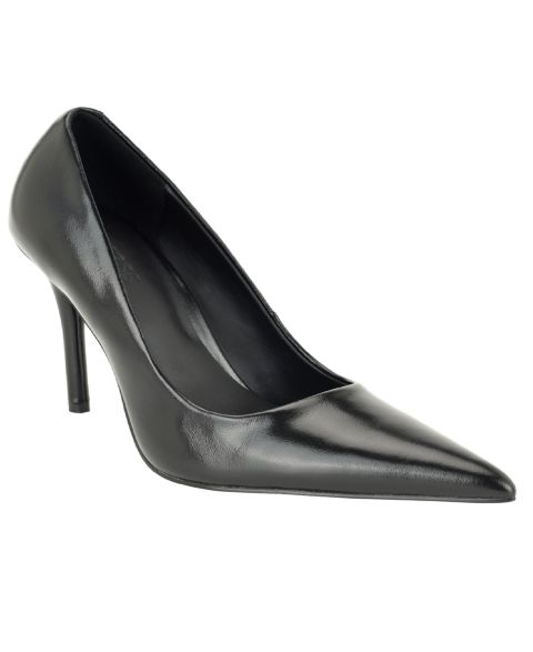 Женские туфли GUESS Naprini Leather Pointed Toe Stiletto Pumps, цвет: Чёрный кожаный