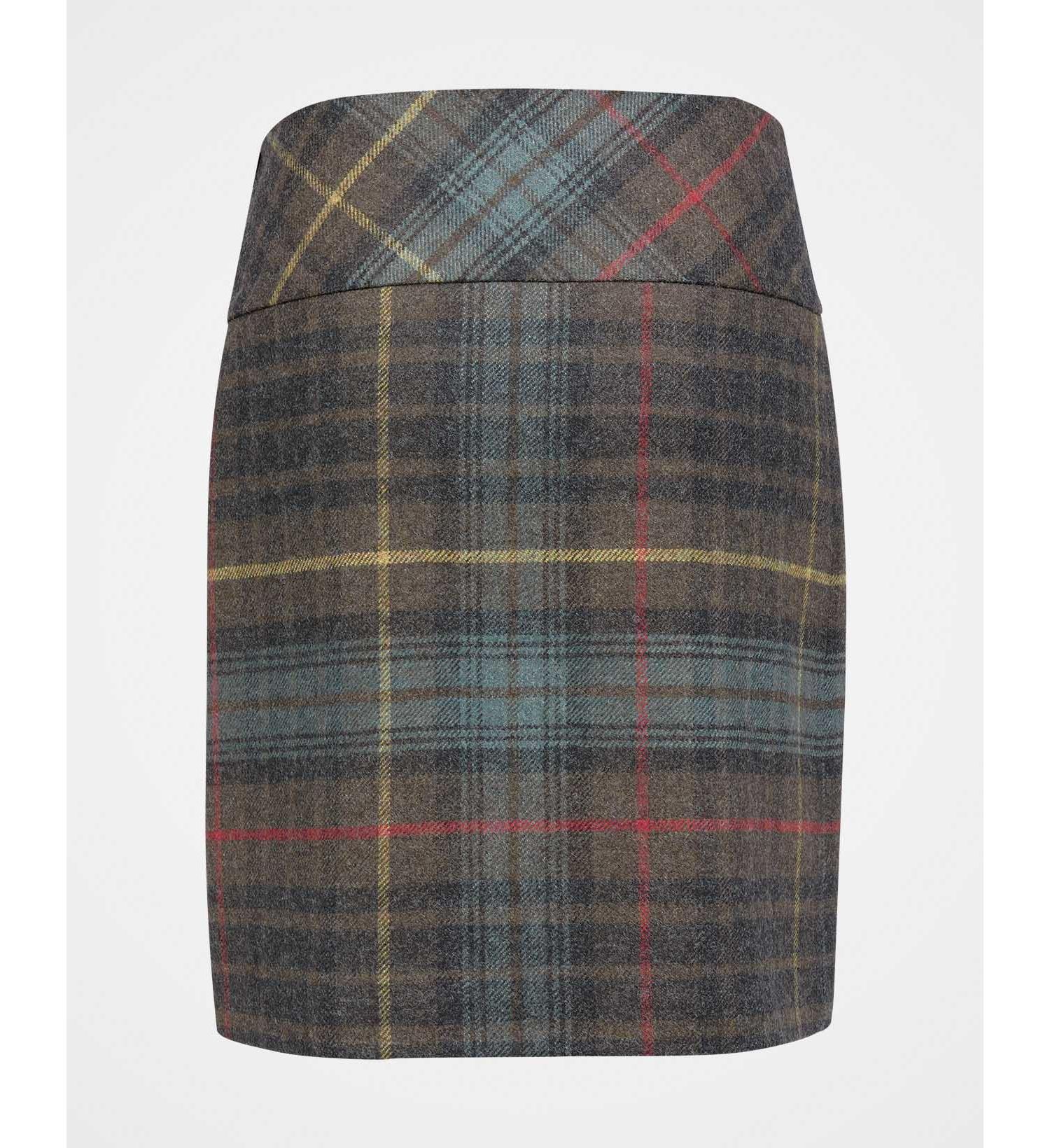 Women's The British Celt Kilt Plaid A-Line Wool Skirt