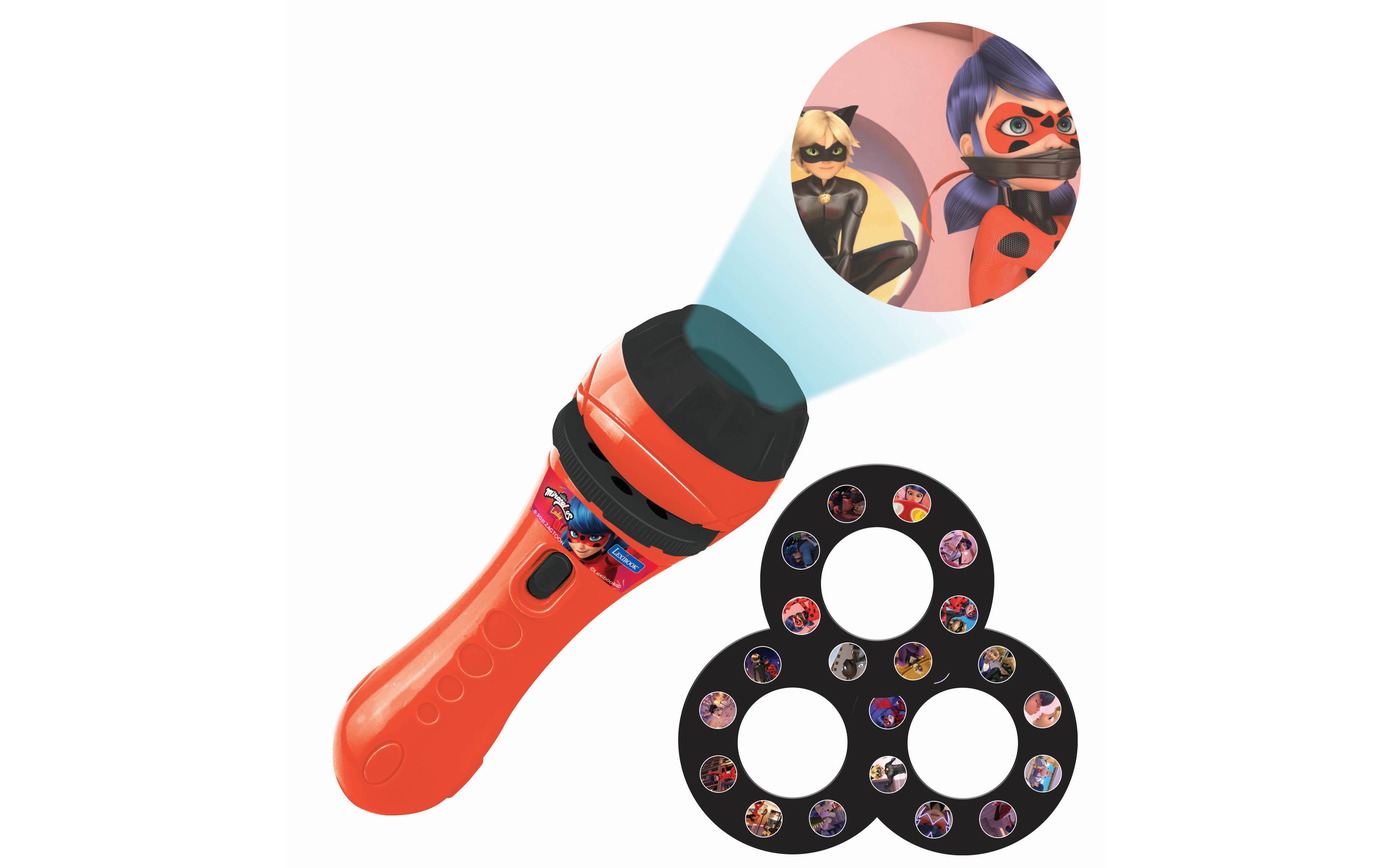 Lexibook Miraculous Stories projector, torch light and projector with 3 discs, 24 images, create your own stories, LTC050MI