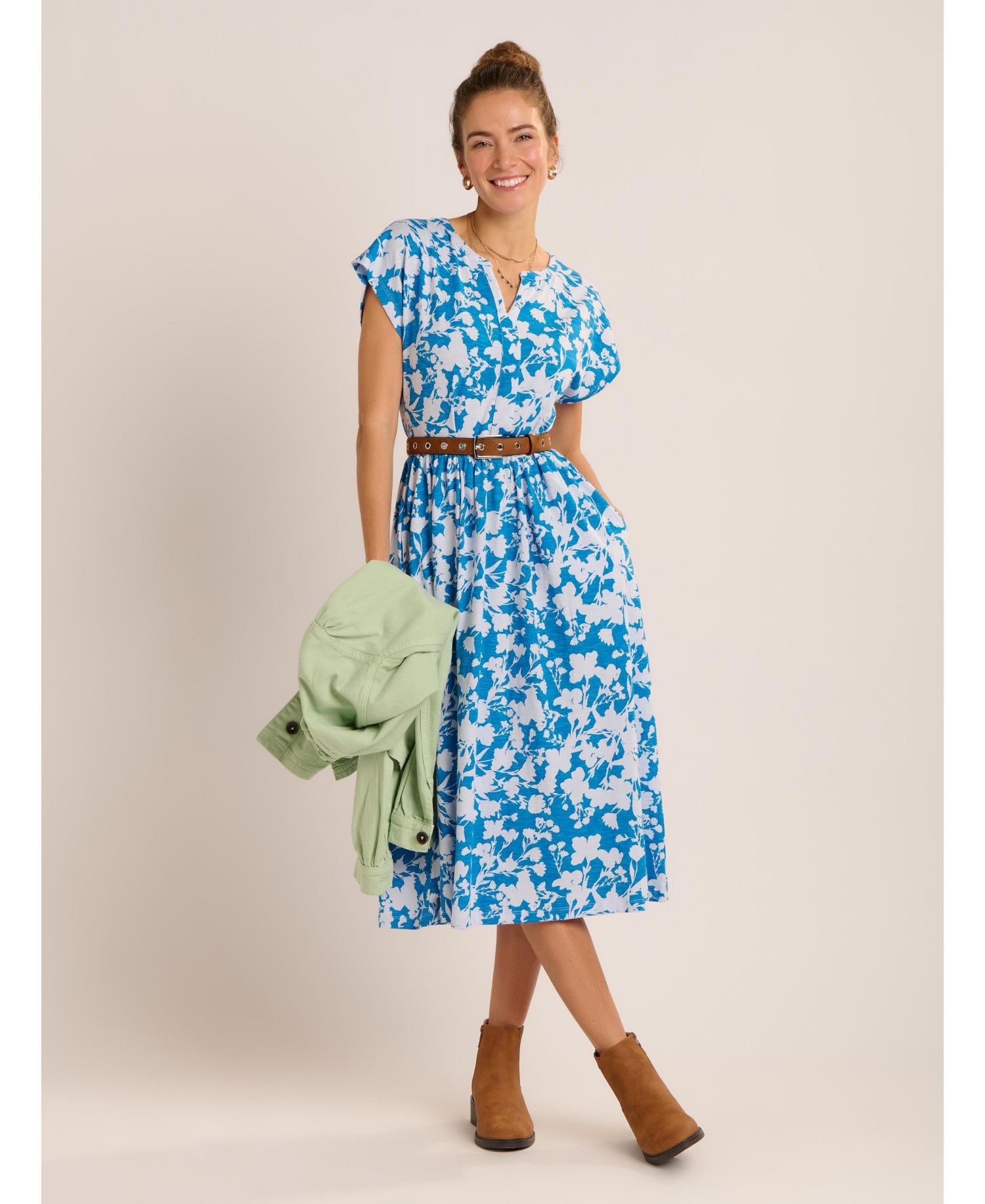 Women's Ranieli Floral Print Midi Dress