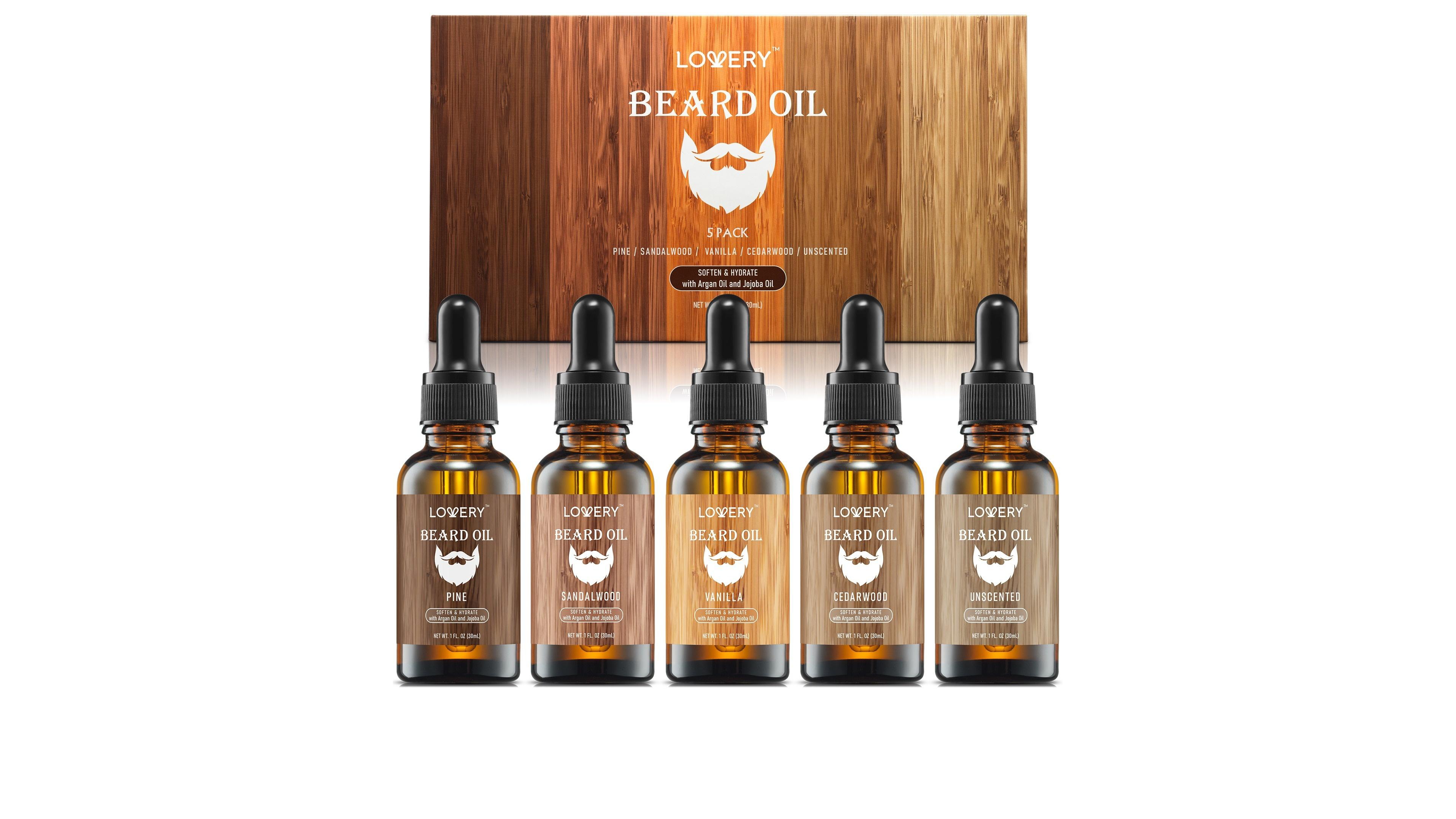 Lovery Premium Grooming Beard Kit for Men - 5 piece Men's Gift Set