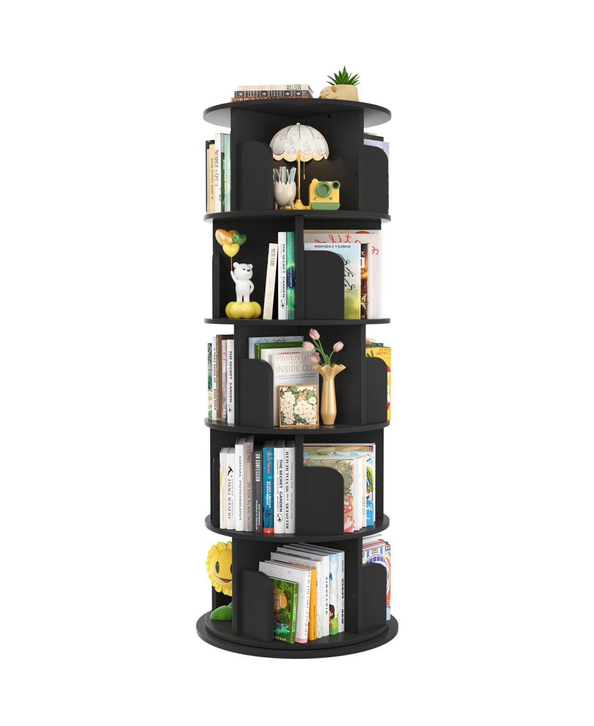 360 Display Wooden Rotating Bookcase