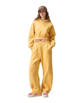 Women's Cloud Essential Fleece Cropped Pullover Hoodie Set
