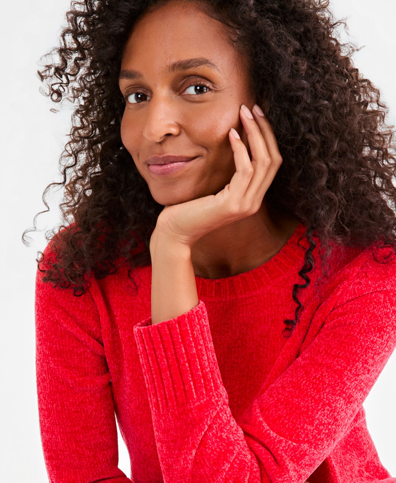 Women's Crewneck Chenille Long-Sleeve Sweater