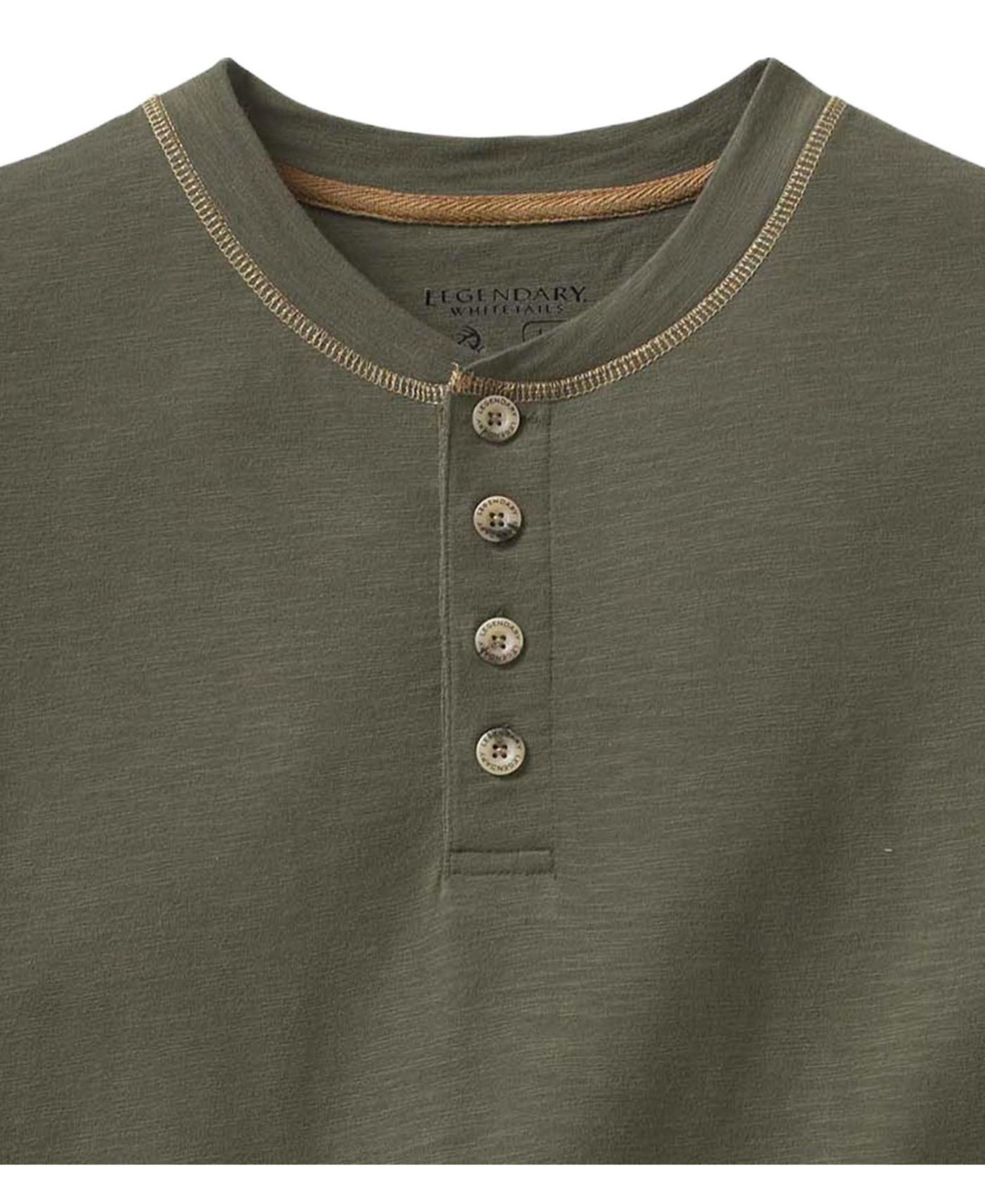 Mens Maverick Slub Henley Long Sleeve Shirt