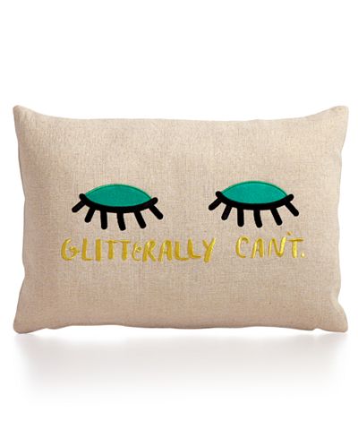 Celebrate Shop Glitterally Can't Pillow, Only at Macy's