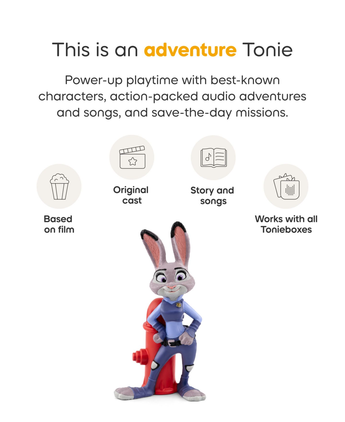Детская фигурка Tonies Disney Zootopia Tonie Teamwork and Problem-Solving Figurine — фото 5