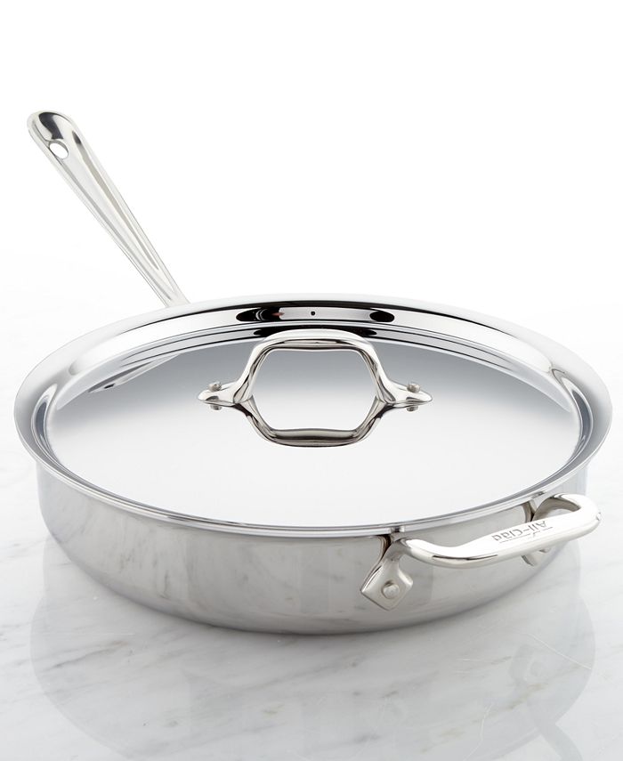 All-Clad Stainless Steel 3 Qt. Covered Saucepan - Macy's