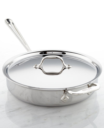All-Clad d3 Armor Stainless Steel 3-Qt. Sauté Pan with Lid