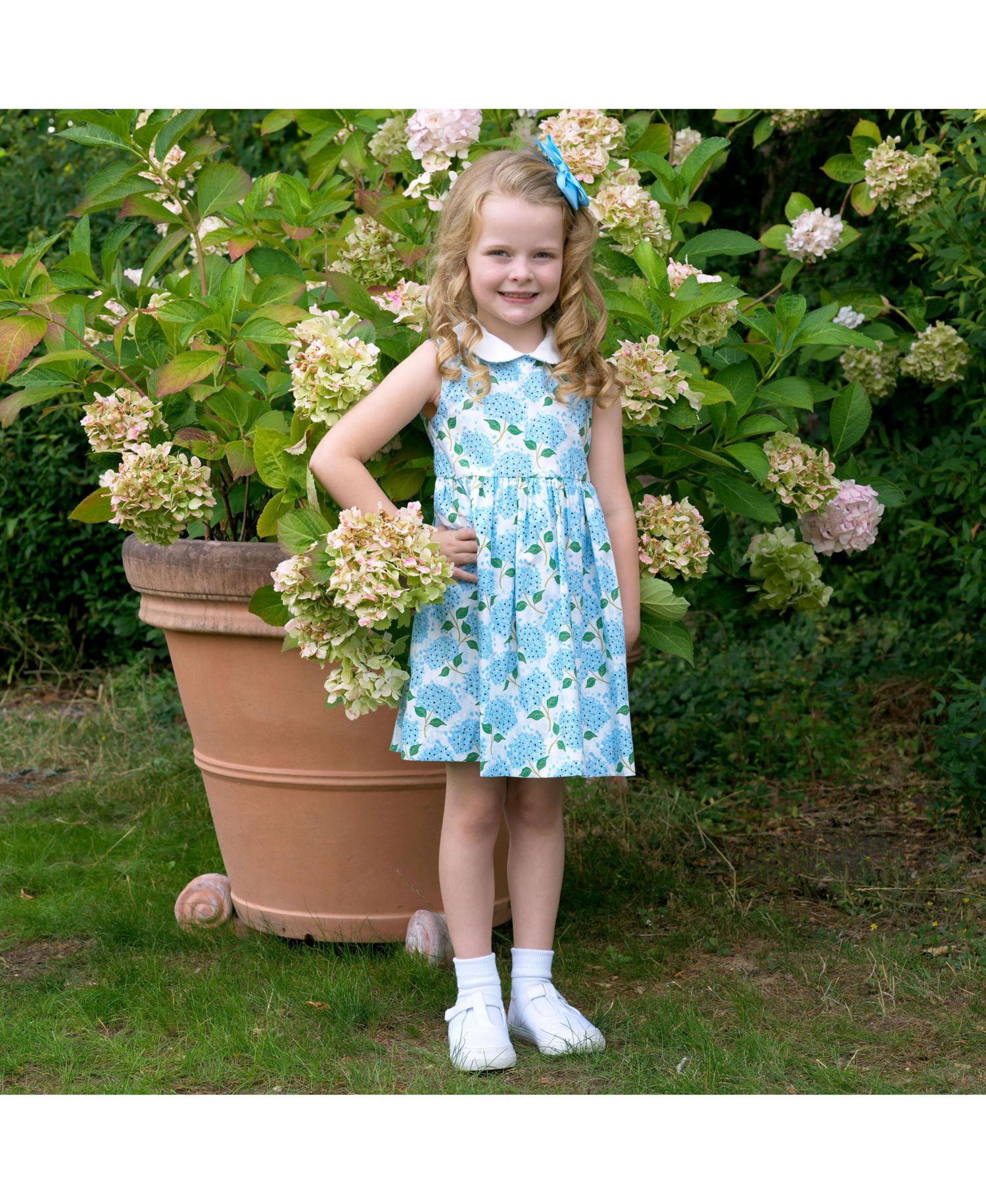 Girls' 2-10 Hydrangea Peter Pan Collar Dress