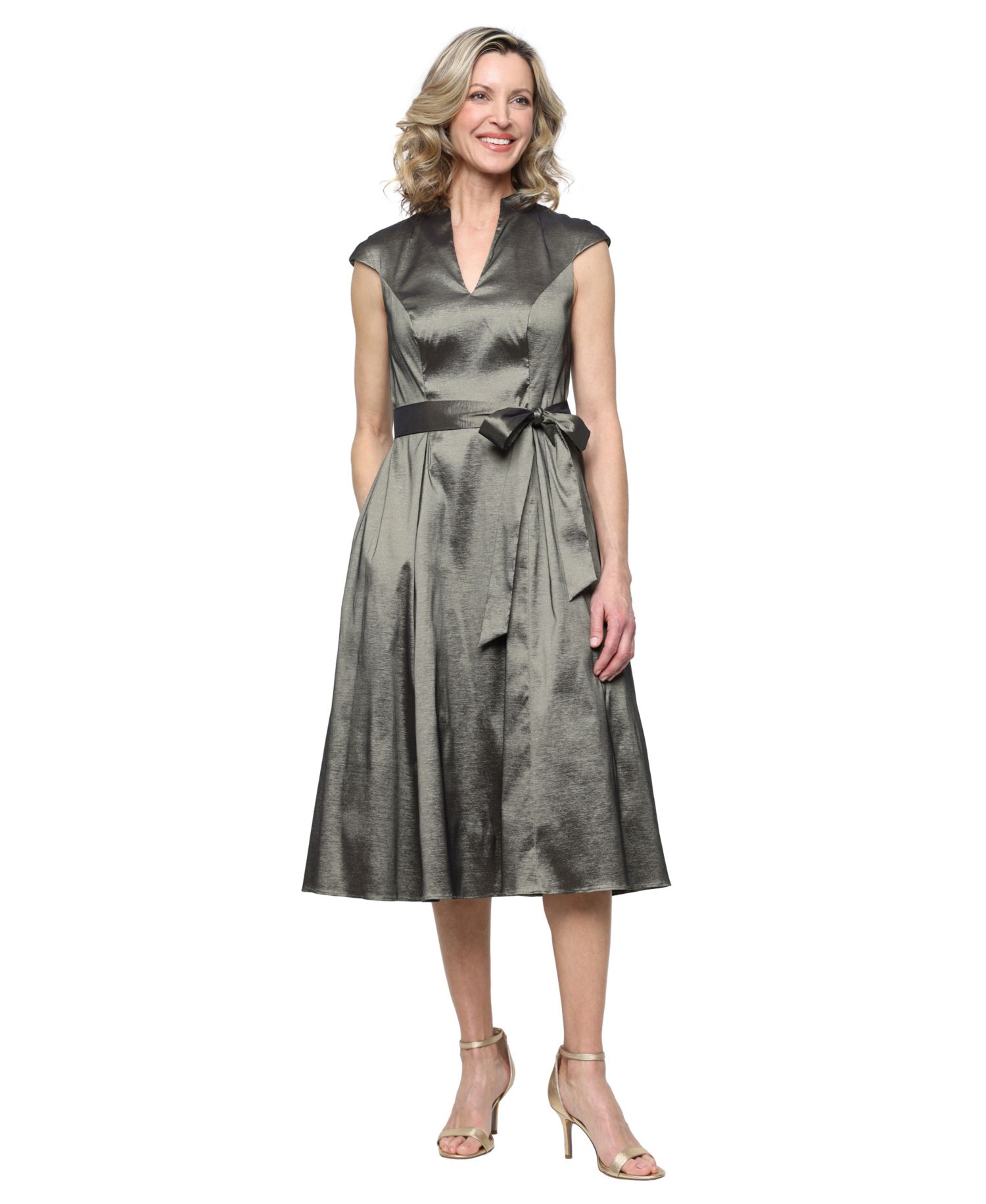 Women's Belted A-Line Dress