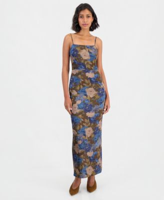Women's Austin Floral-Print Square-Neck Midi Dress