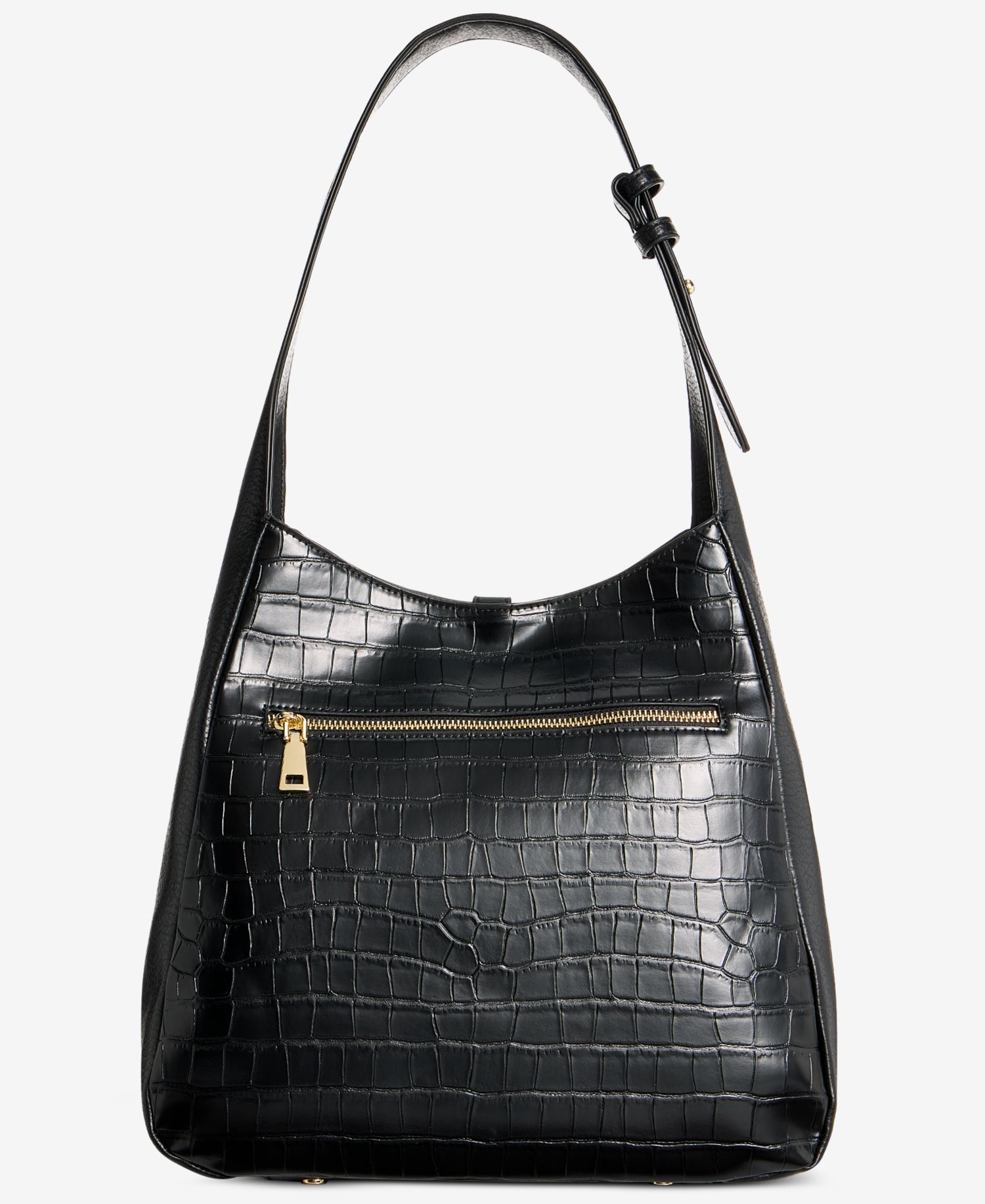 Salee Croco-Embossed Shoulder Bag