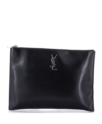 Medium Classic Monogram Wristlet Pouch Leather