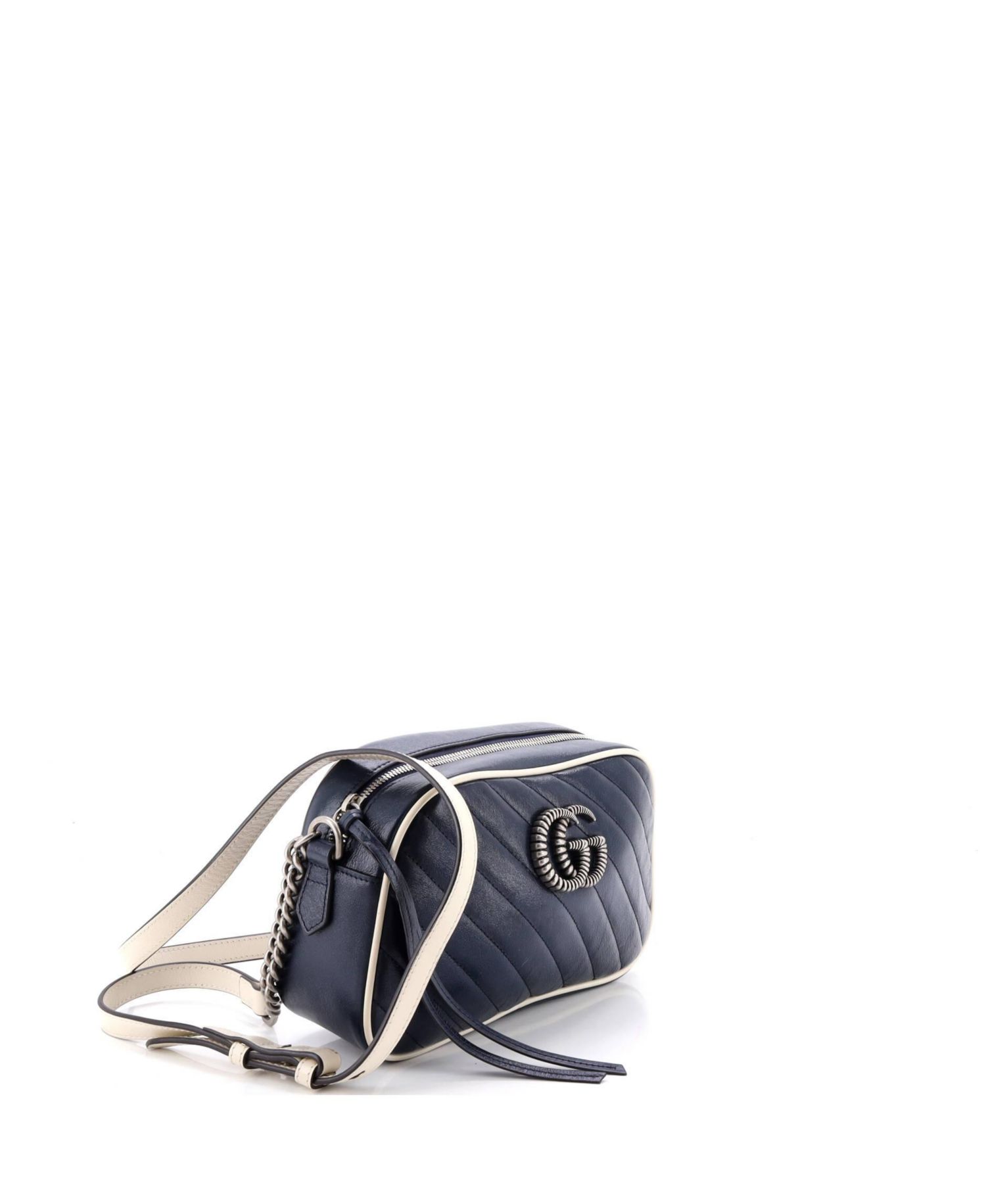 Small GG Marmont Shoulder Bag Diagonal Quilted Leather