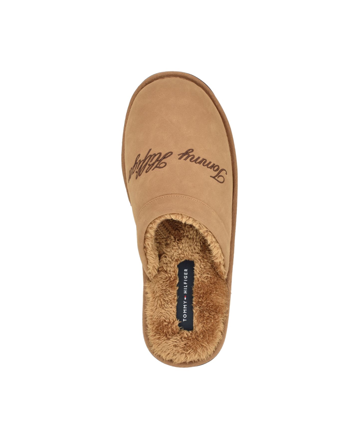 Мужские тапочки Tommy Hilfiger Roma Open-Back Round-Toe Slippers, цвет: Средний коричневый — фото 4
