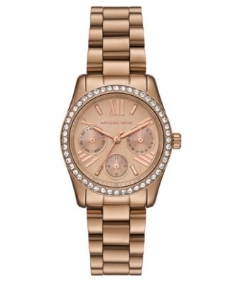 MICHAEL Women's Lexington Multi-function Beige Gold-Tone Stainless Steel Watch 33mm