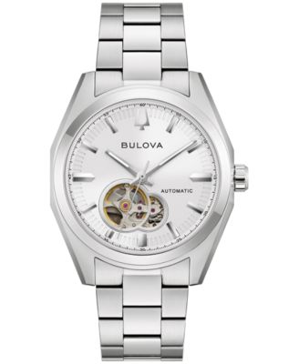 Men's Automatic Surveyor Silver-Tone Stainless Steel Bracelet Watch 39mm