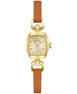 Women's Goddess of Time Jackie Brown Leather Strap Watch 18mm