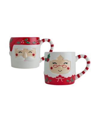 Merry Sweets Mr. & Mrs. Santa Claus Mugs, Set of 2