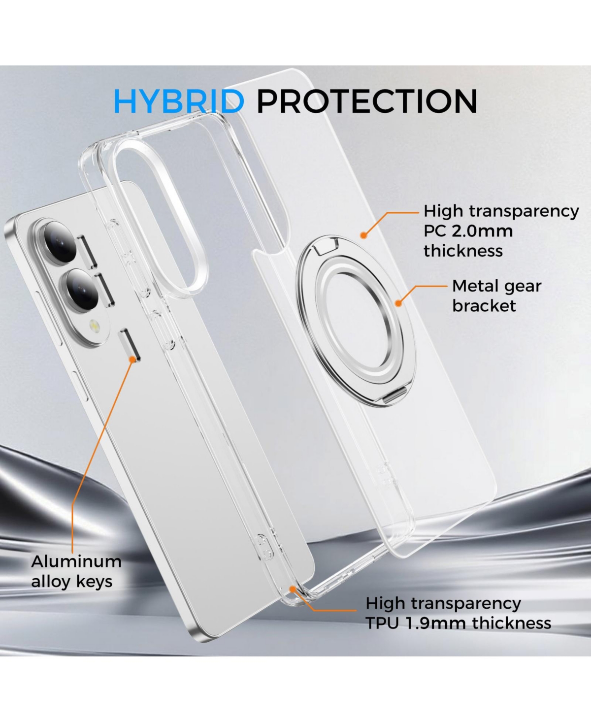 Alpha Digital SAMSUNGGalaxy S25 Series Case: Magnetic Ring Stand, Shockproof