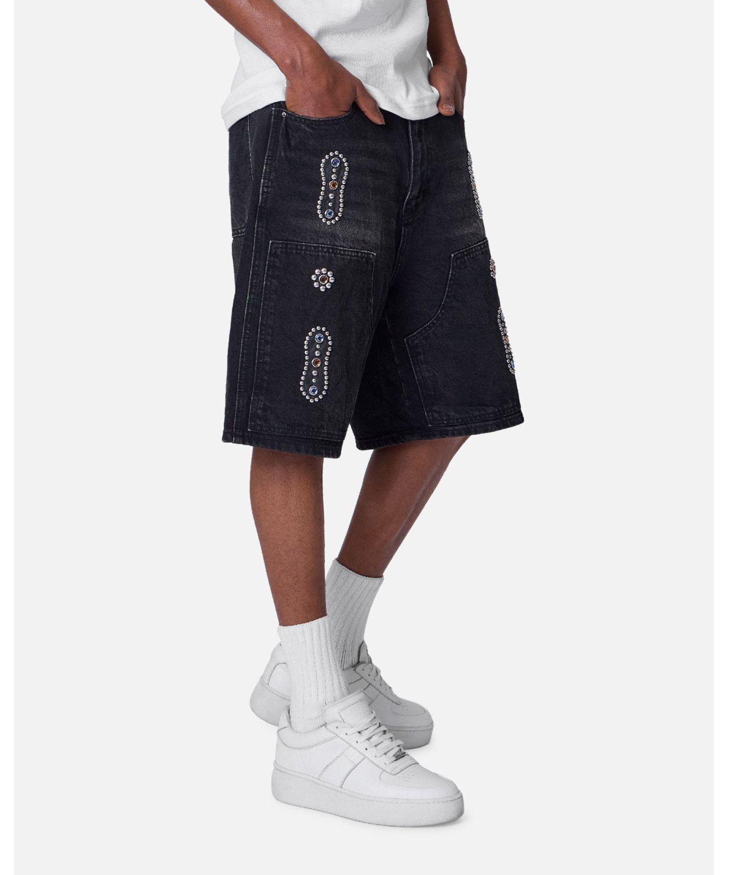 Men's Double Western Jewel Denim Shorts