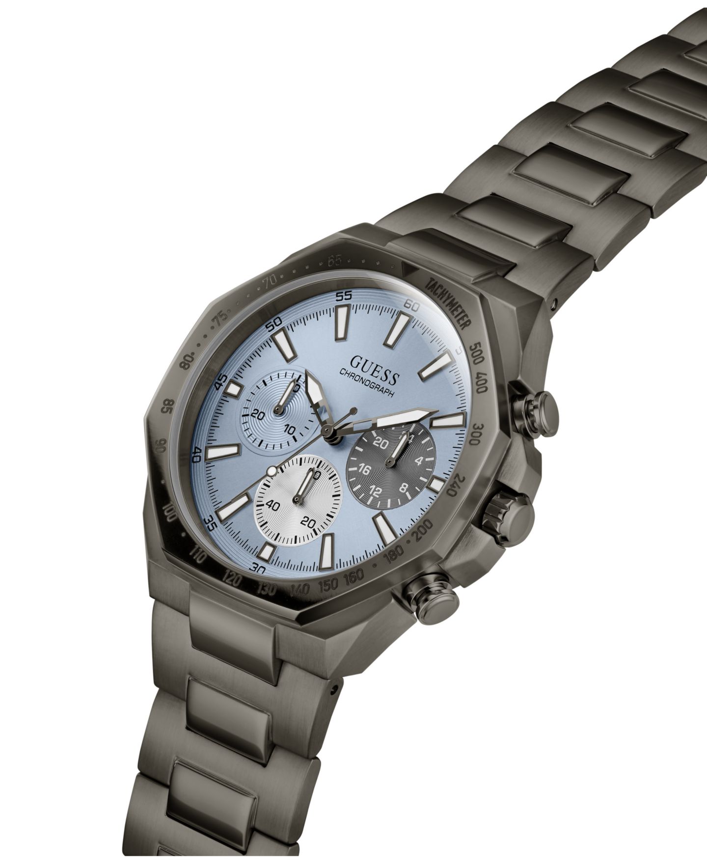 Мужские часы GUESS Quartz Gunmetal Stainless Steel 42mm — фото 5