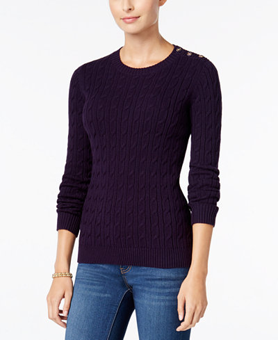 Charter Club Cable-Knit Sweater, Only at Macy's
