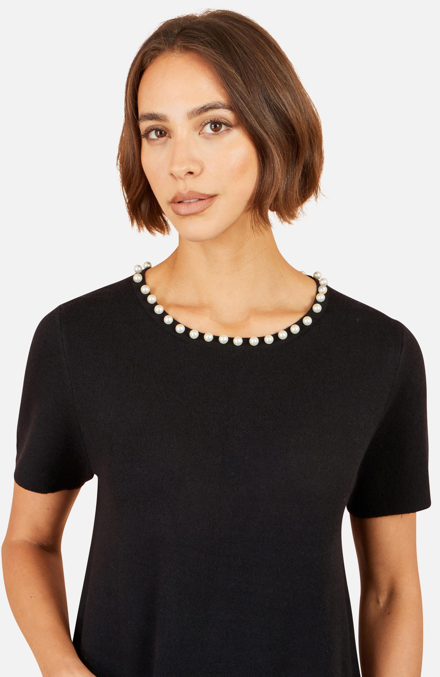 Women's Embellished Knit Short-Sleeve Dress