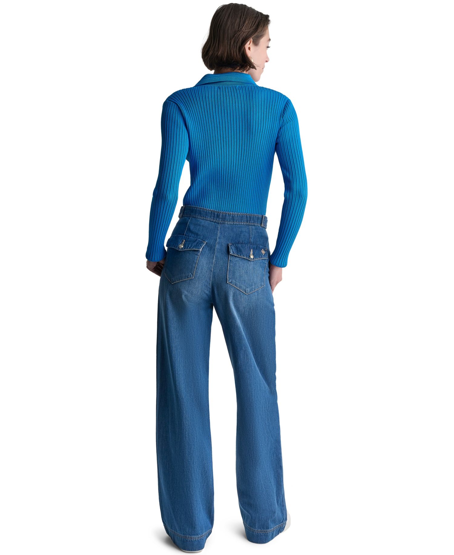 Women's Ultra High-Rise Wide-Leg Loose-Fit Jeans, 32" Inseam
