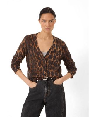 Women's Cynthia Leopard Print Knitted Cardigan